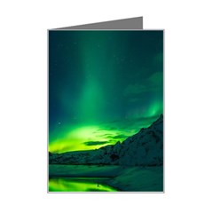 Iceland Aurora Borealis Mini Greeting Card by Cowasu