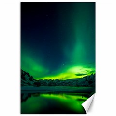 Iceland Aurora Borealis Canvas 24  X 36  by Cowasu