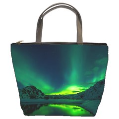 Iceland Aurora Borealis Bucket Bag by Cowasu