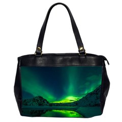 Iceland Aurora Borealis Oversize Office Handbag (2 Sides) by Cowasu