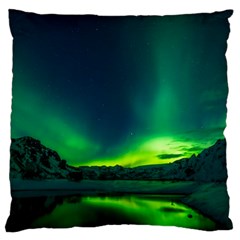 Iceland Aurora Borealis Large Cushion Case (one Side) by Cowasu