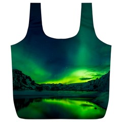 Iceland Aurora Borealis Full Print Recycle Bag (xl) by Cowasu