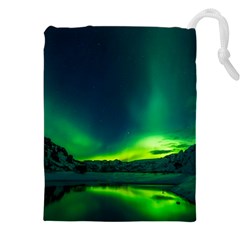 Iceland Aurora Borealis Drawstring Pouch (4xl) by Cowasu