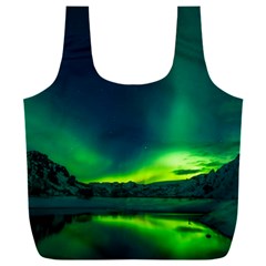 Iceland Aurora Borealis Full Print Recycle Bag (xxxl) by Cowasu