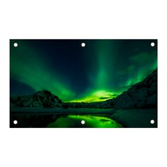 Iceland Aurora Borealis Banner And Sign 5  X 3  by Cowasu