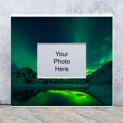 Iceland Aurora Borealis White Wall Photo Frame 5  X 7  by Cowasu