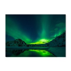 Iceland Aurora Borealis Crystal Sticker (a4) by Cowasu