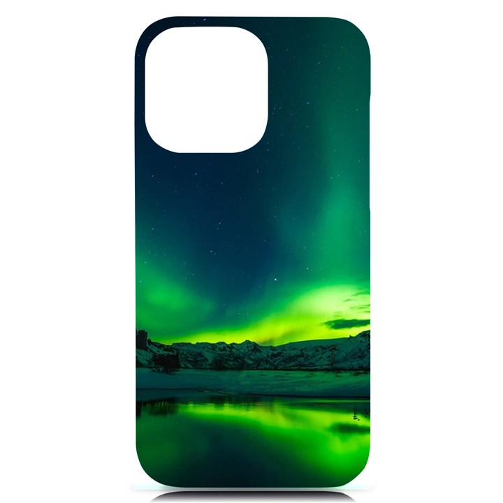 Iceland Aurora Borealis iPhone 14 Pro Max Black UV Print Case