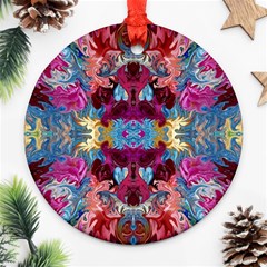 Roses Liquify  Ornament (round) by kaleidomarblingart