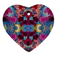 Roses Liquify  Ornament (heart) by kaleidomarblingart