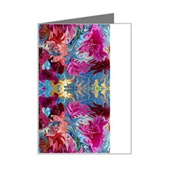 Roses Liquify  Mini Greeting Card by kaleidomarblingart