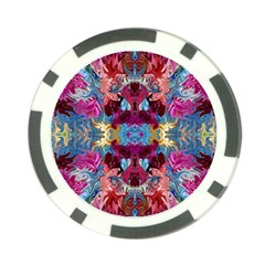 Roses Liquify  Poker Chip Card Guard by kaleidomarblingart