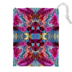 Roses Liquify  Drawstring Pouch (5xl) by kaleidomarblingart