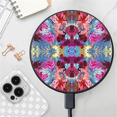 Roses Liquify  Wireless Fast Charger(black) by kaleidomarblingart