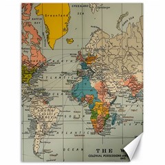 Vintage World Map Canvas 18  X 24  by Cowasu