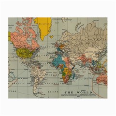 Vintage World Map Small Glasses Cloth (2 Sides) by Cowasu