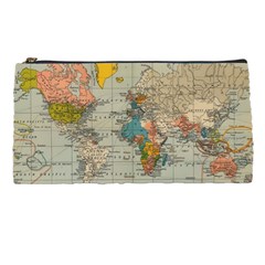 Vintage World Map Pencil Case by Cowasu