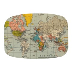 Vintage World Map Mini Square Pill Box by Cowasu