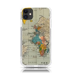 Vintage World Map Iphone 11 Tpu Uv Print Case by Cowasu