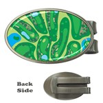 Golf Course Par Golf Course Green Money Clips (Oval)  Front