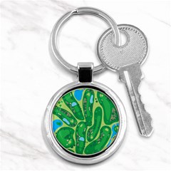 Golf Course Par Golf Course Green Key Chain (round) by Cowasu