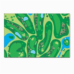 Golf Course Par Golf Course Green Postcard 4 x 6  (pkg Of 10) by Cowasu