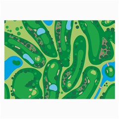 Golf Course Par Golf Course Green Large Glasses Cloth by Cowasu