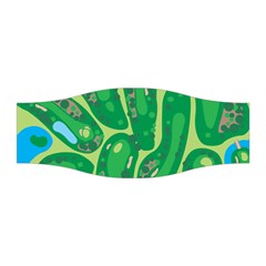 Golf Course Par Golf Course Green Stretchable Headband by Cowasu