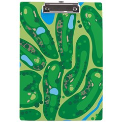 Golf Course Par Golf Course Green A4 Acrylic Clipboard by Cowasu