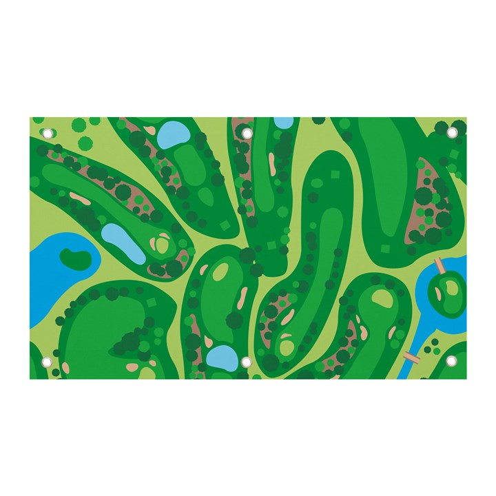 Golf Course Par Golf Course Green Banner and Sign 5  x 3 