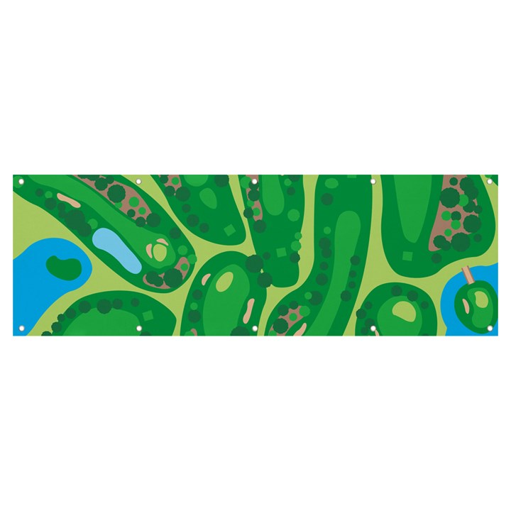 Golf Course Par Golf Course Green Banner and Sign 12  x 4 