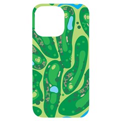 Golf Course Par Golf Course Green Iphone 14 Pro Max Black Uv Print Case by Cowasu