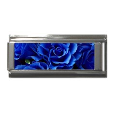 Blue Roses Flowers Plant Romance Blossom Bloom Nature Flora Petals Superlink Italian Charm (9mm) by Cowasu