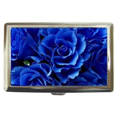 Blue Roses Flowers Plant Romance Blossom Bloom Nature Flora Petals Cigarette Money Case by Cowasu