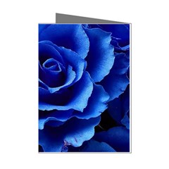 Blue Roses Flowers Plant Romance Blossom Bloom Nature Flora Petals Mini Greeting Cards (pkg Of 8) by Cowasu