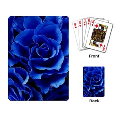 Blue Roses Flowers Plant Romance Blossom Bloom Nature Flora Petals Playing Cards Single Design (rectangle) by Cowasu