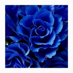 Blue Roses Flowers Plant Romance Blossom Bloom Nature Flora Petals Medium Glasses Cloth by Cowasu