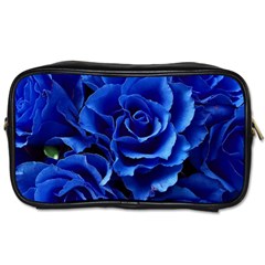 Blue Roses Flowers Plant Romance Blossom Bloom Nature Flora Petals Toiletries Bag (two Sides) by Cowasu