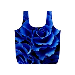 Blue Roses Flowers Plant Romance Blossom Bloom Nature Flora Petals Full Print Recycle Bag (s) by Cowasu