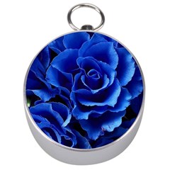 Blue Roses Flowers Plant Romance Blossom Bloom Nature Flora Petals Silver Compasses by Cowasu