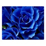 Blue Roses Flowers Plant Romance Blossom Bloom Nature Flora Petals Two Sides Premium Plush Fleece Blanket (Large) 80 x60  Blanket Front