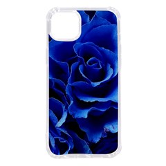 Blue Roses Flowers Plant Romance Blossom Bloom Nature Flora Petals Iphone 14 Plus Tpu Uv Print Case by Cowasu