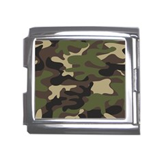 Texture Military Camouflage Repeats Seamless Army Green Hunting Mega Link Italian Charm (18mm) by Cowasu