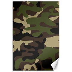 Texture Military Camouflage Repeats Seamless Army Green Hunting Canvas 24  X 36  by Cowasu