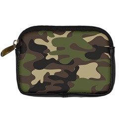 Texture Military Camouflage Repeats Seamless Army Green Hunting Digital Camera Leather Case by Cowasu