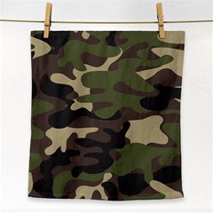 Texture Military Camouflage Repeats Seamless Army Green Hunting Face Towel by Cowasu