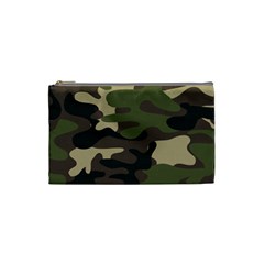 Texture Military Camouflage Repeats Seamless Army Green Hunting Cosmetic Bag (small) by Cowasu