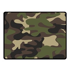 Texture Military Camouflage Repeats Seamless Army Green Hunting Two Sides Fleece Blanket (small) by Cowasu