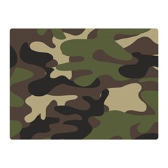 Texture Military Camouflage Repeats Seamless Army Green Hunting Two Sides Premium Plush Fleece Blanket (mini) by Cowasu