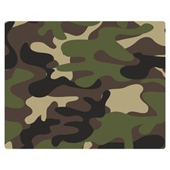 Texture Military Camouflage Repeats Seamless Army Green Hunting Two Sides Premium Plush Fleece Blanket (medium) by Cowasu